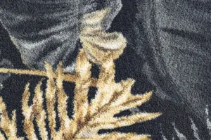 Protišmykový behúň MONSTERA Listy zlatý