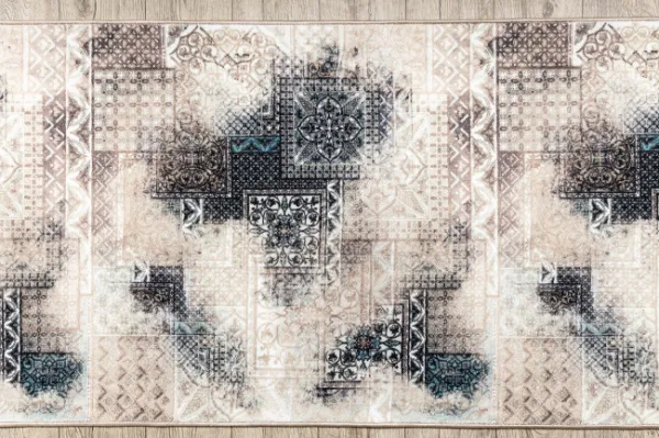 Protišmykový behúň PATCHWORK vintage béžový