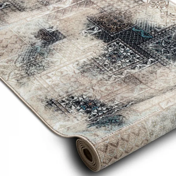 Protišmykový behúň PATCHWORK vintage béžový