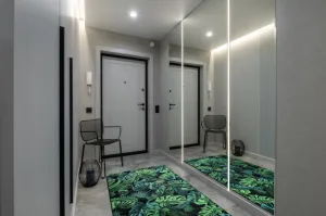 Protišmykový behúň MONSTERA Listy zelený