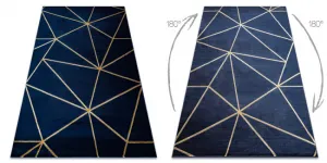 Koberec EMERALD exkluzívny 1013 glamour, styl geometrický granátový / zlatý