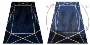 Koberec EMERALD exkluzívny 1022 glamour, styl geometrický granátový / zlatý