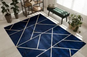 Koberec EMERALD exkluzívny 1012 glamour, styl geometrický granátový / zlatý