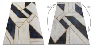 Koberec EMERALD exkluzívny 1015 glamour, styl marmur, geometrický granátový / zlatý