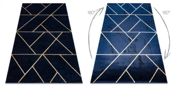 Koberec EMERALD exkluzívny 1012 glamour, styl geometrický granátový / zlatý