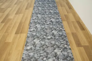 Kúpeľňová penová rohož  Softy-tex Kamienky modrá