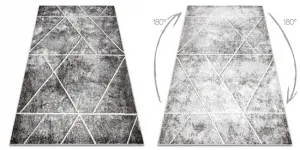 Koberec MATEO 8031/644  geometrický, trojuholníky - štrukturálny sivý