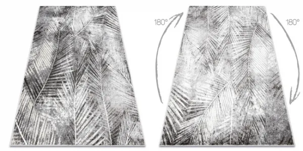 Koberec MATEO 8035/644 palmové listy - štrukturálny sivý