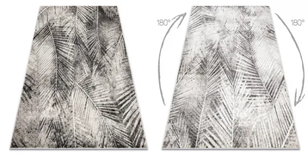 Koberec MATEO 8035/944 palmové listy - štrukturálny sivý / béžový
