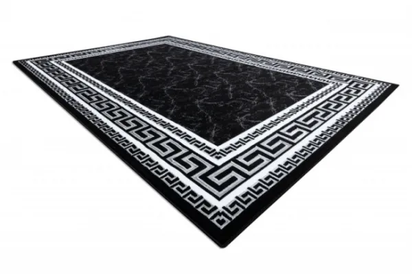 Koberec GLOSS 2813 87 styl, greek - čierny, sivý