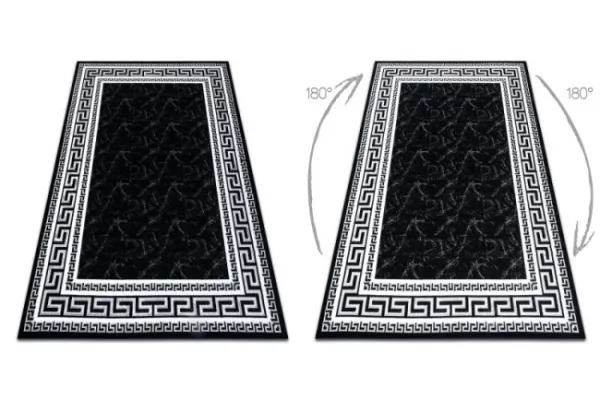 Koberec GLOSS 2813 87 styl, greek - čierny, sivý