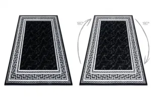 Koberec GLOSS 2813 87 styl, greek - čierny, sivý