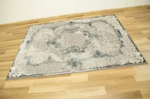 Koberec Allora Plus 9435A Ornament sivý / modrý