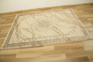 Koberec Allora Plus 8164A Marmur Ornament béžový / krémový
