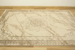 Koberec Allora Plus 8164A Marmur Ornament béžový / krémový