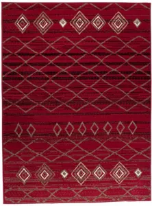 Koberec CARAMEL SCARLET 3911 červený / čierny