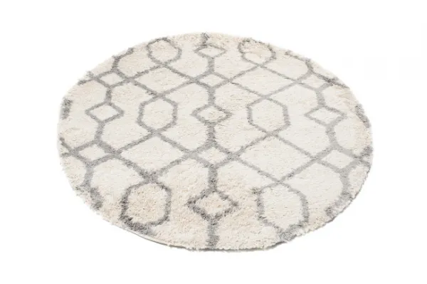 Koberec BOHO L224D béžový / tmavosivý kruh
