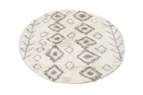 Koberec BOHO L228D béžový / tmavosivý kruh