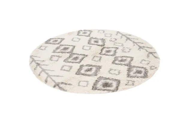 Koberec BOHO L228D béžový / tmavosivý kruh