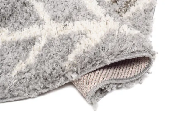 Koberec BOHO L228C tmavosivý / béžový kruh