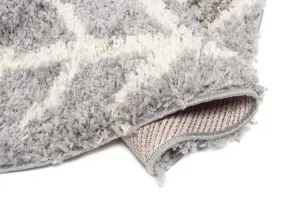 Koberec BOHO L228C tmavosivý / béžový kruh
