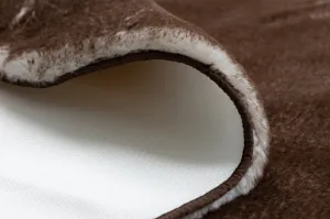 Koberec LAPIN Shaggy slonia kosť/čokoláda protišmykový