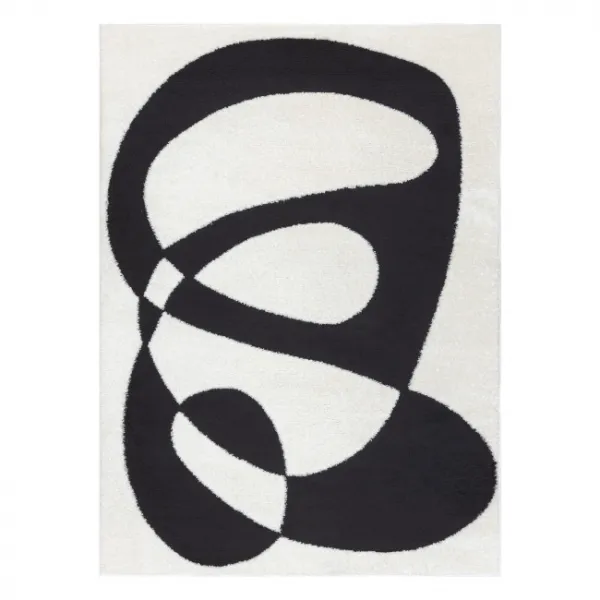 Koberec MODE 8531 abstraktný, krémový / čierny