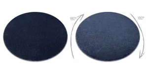 Koberec SOFTY tmavomodrý kruh