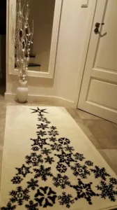 Koberec XMAS - F792 krém/čierny