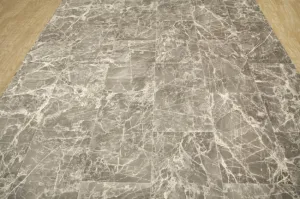 PVC podlaha Ultimate Stone Portoro 598 Marmur sivá / krémová