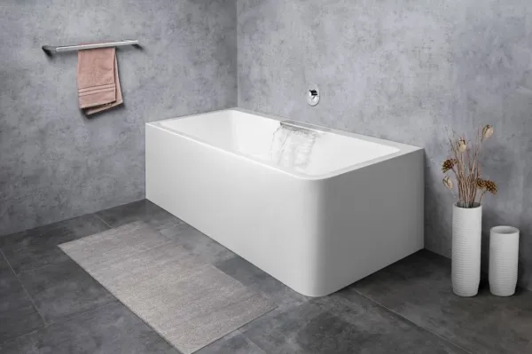 POLYSAN - CASCATA L MONOLITH obdĺžniková vaňa 180x80x60cm, kaskáda nerez 73836ML.100