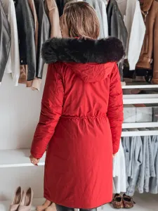 Dámska zimná pikovaná bunda s kapucňou