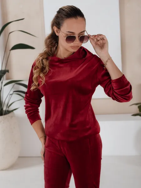 Dámsky župan zo žíníkov SO COMFY Farba bordová DSTREET