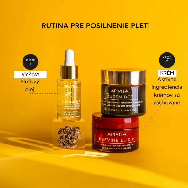 Apivita Beessential Oils Strengthening & Hydrating Day Oil rozjasňujúci denný olej pre intenzívnu hydratáciu pleti 15 ml