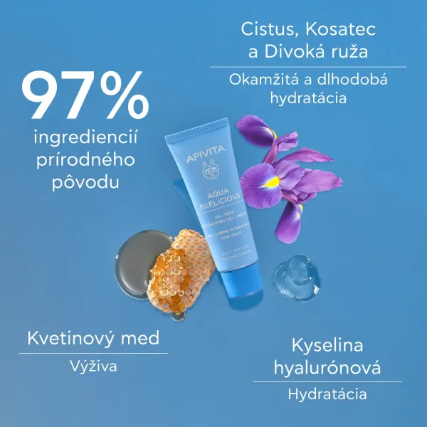 Apivita Aqua Beelicious Oil-Free Hydrating Gel-Cream Light hydratačný gél krém bez obsahu oleja 40 ml