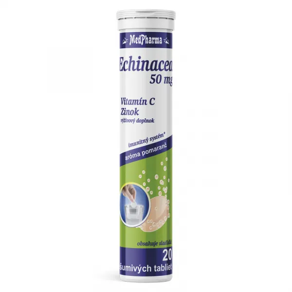 MedPharma ECHINACEA 50 mg + vitamín C + Zinok