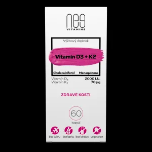 nesVITAMINS Vitamin D3 2000 I.U. + K2 70 μg