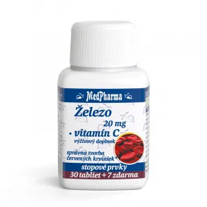 MedPharma ŽELEZO 20MG + Vit. C 37 TBL