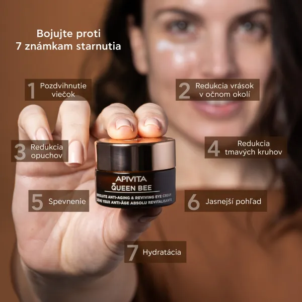 Apivita Queen Bee Eye Cream intenzívny očný krém proti vráskam 15 ml