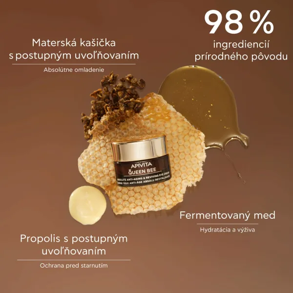Apivita Queen Bee Eye Cream intenzívny očný krém proti vráskam 15 ml