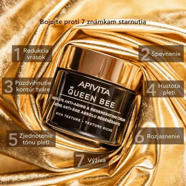 Apivita Queen Bee Cream Rich regeneračný krém proti starnutiu a na spevnenie pleti 50 ml