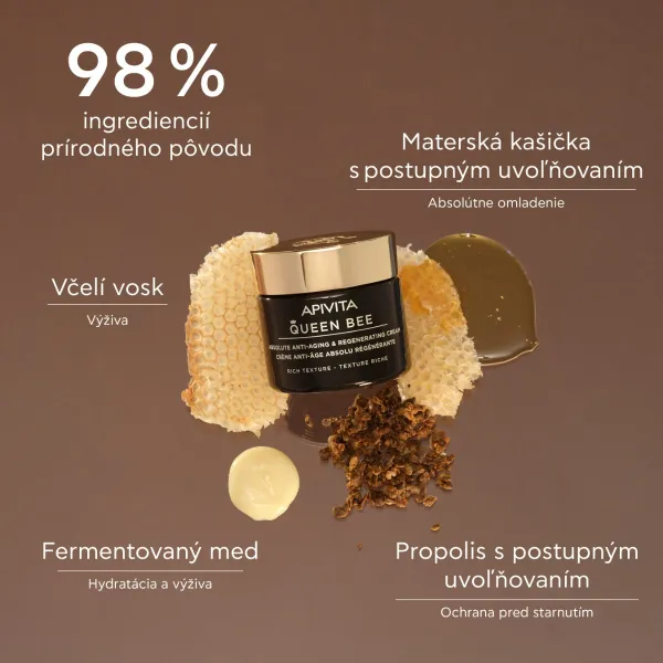 Apivita Queen Bee Cream Rich regeneračný krém proti starnutiu a na spevnenie pleti 50 ml