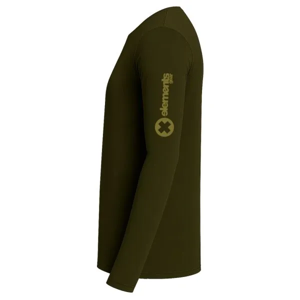 EG DERMIS L/S Pánske lycrové tričko, khaki, veľkosť