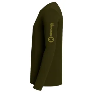 EG DERMIS L/S Pánske lycrové tričko, khaki, veľkosť