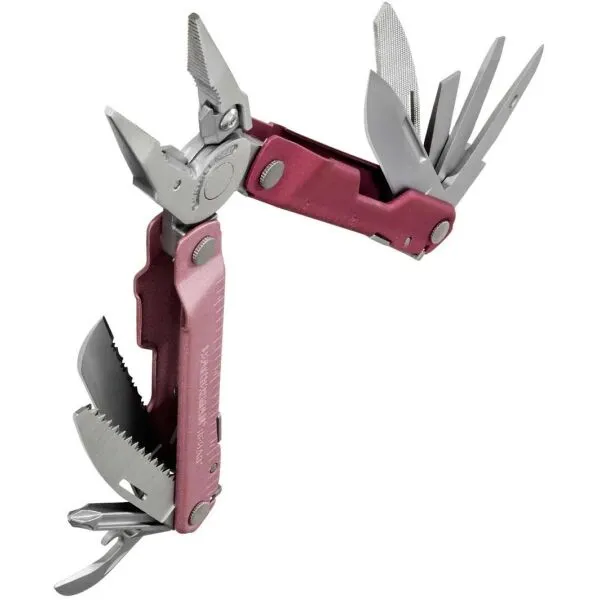 Leatherman nôž multitool rebar heathered cranberry/stealth