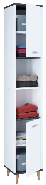 Koupelnová vysoká skříňka Landos, Antracit