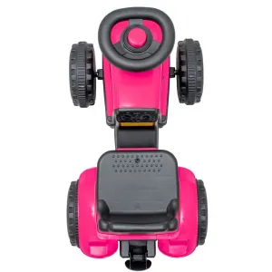 Dětské odrážedlo traktor s vlečkou a náradim Baby Mix Benny ružový