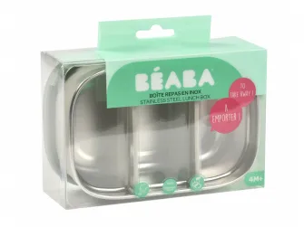 Beaba Desiatový box nerez Velvet Grey / Sage Green