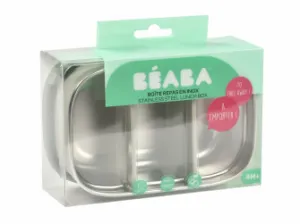 Beaba Desiatový box nerez Velvet Grey / Sage Green