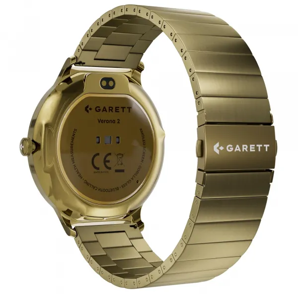 GARETT Smartwatch Verona 2 zlatá gold solid steel inteligentné hodinky